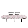 thumbnail image 3 of Watercolor Futon Couch, Vintage Japanese Garden Flourishing Sakura Cherry Branches, Daybed with Metal Frame Upholstered Sofa for Living Dorm, Loveseat, Reseda Green Pale Pink, by Ambesonne, 3 of 4