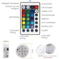 thumbnail image 4 of Paquete de 4 luces LED sumergibles RGB que cambian de color para piscina IP68 a prueba de agua para fuente de piscina, boda, fiesta, Halloween, decoración navideña (4 piezas) JFHHH pequeña, 4 of 4