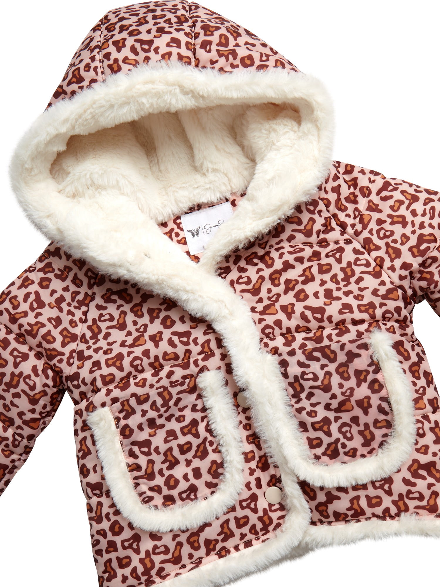 Jessica Simpson Infant and Toddler Girls' Puffer Coat with Hood, Sizes 12-24M