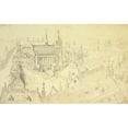 thumbnail image 2 of Alfred Bonnardot 14x11 Black Ornate Wood Framed Double Matted Museum Art Print Titled: Abbey Saint -Martin (1801 - 1900), 2 of 5