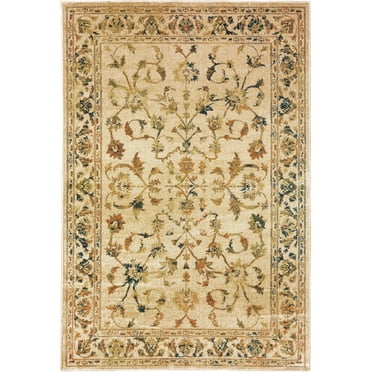 Moretti Romeo Area Rug 1331V Traditional Beige Bulbs Scrolls 9' 10" x 12' 10" Rectangle