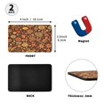 thumbnail image 2 of Colorful Art Flowers Pattern 2 Pack 4x2.5 Inch Magnetic Stickers Thick and Strong for Fridge Dishwasher Teaching, 2 of 5