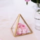thumbnail image 3 of Joyero de Cristal Caja Decorativa GeoméTrica Dorada Soportes de Anillo de PiráMide de Cristal GeoméTrico para Regalo de CumpleañOs de Boda S, 3 of 5