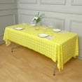 Efavormart Buffalo Plaid Tablecloth 54" x 108" White/Yellow