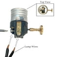 thumbnail image 5 of Royal Designs, Inc. On/Off Vintage Turn Knob Lamp Socket for Incandescent LED Bulbs, Polished Brass, Set of 2, 5 of 7