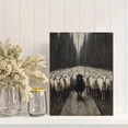 thumbnail image 2 of QISVANSET Black Sheep Herd Canvas Wall Art 15.75x11.81 Inches, 2 of 5