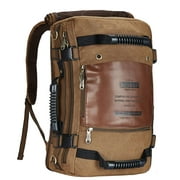 KAUKKO Outdoor Travel Men Backpack, Hiking Camping Canvas Rucksack