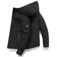thumbnail image 3 of Primavera otoño chaqueta deportiva al aire libre a prueba de viento con cremallera sólida para hombre sombrero recto informal de alta calidad ocio de moda simplicidad, 3 of 5