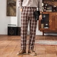 thumbnail image 6 of GINGTTO Men's Stretch Casual Plaid Chino Pants, Slim Fit, 6 of 7