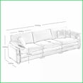 thumbnail image 4 of 3-Piece Retro Modern Oversized Sectional Sofa Set - Plush Corduroy Fabric, Single/2-Seater/3-Seater for Living Room Comfort, 4 of 19