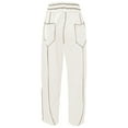 thumbnail image 5 of IWRICH Women's Barrel Sweatpants High Waisted Wide Leg Pants Drawstring Athletic Baggy Sweatpants White XXL, 5 of 5