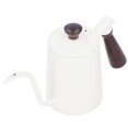thumbnail image 3 of Small Size, Professional Gooseneck Design, Simple Modeling, Food Grade Stainless Steel, Ergonomic Handle, 304 Stainless Steel Coffee Pot with Wooden Handle,, 3 of 7