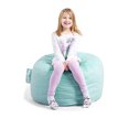 thumbnail image 3 of Big Joe Fuf Small Foam Filled Bean Bag Chair, Turquoise Plush, Soft Polyester, 2 feet, 3 of 8