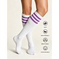 thumbnail image 5 of DOVACKA 1/3-Pack Retro Striped Knee High Tube Socks, Long Socks for Men Women, 5 of 6