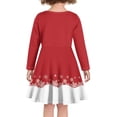 thumbnail image 3 of DISNIMO Red Christmas Dress for Girls Size 13-14 Years Red Snowflake Dress Girls Long Sleeve Swing Dress for Children School Dress for Teens Girls Winter Dress Kids Twirly Dress Girl Long Sleeve, 3 of 6