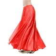 thumbnail image 2 of HongQid Women's Satin Full Circle Swing Belly Dance Tribal Skirt, 2 of 4