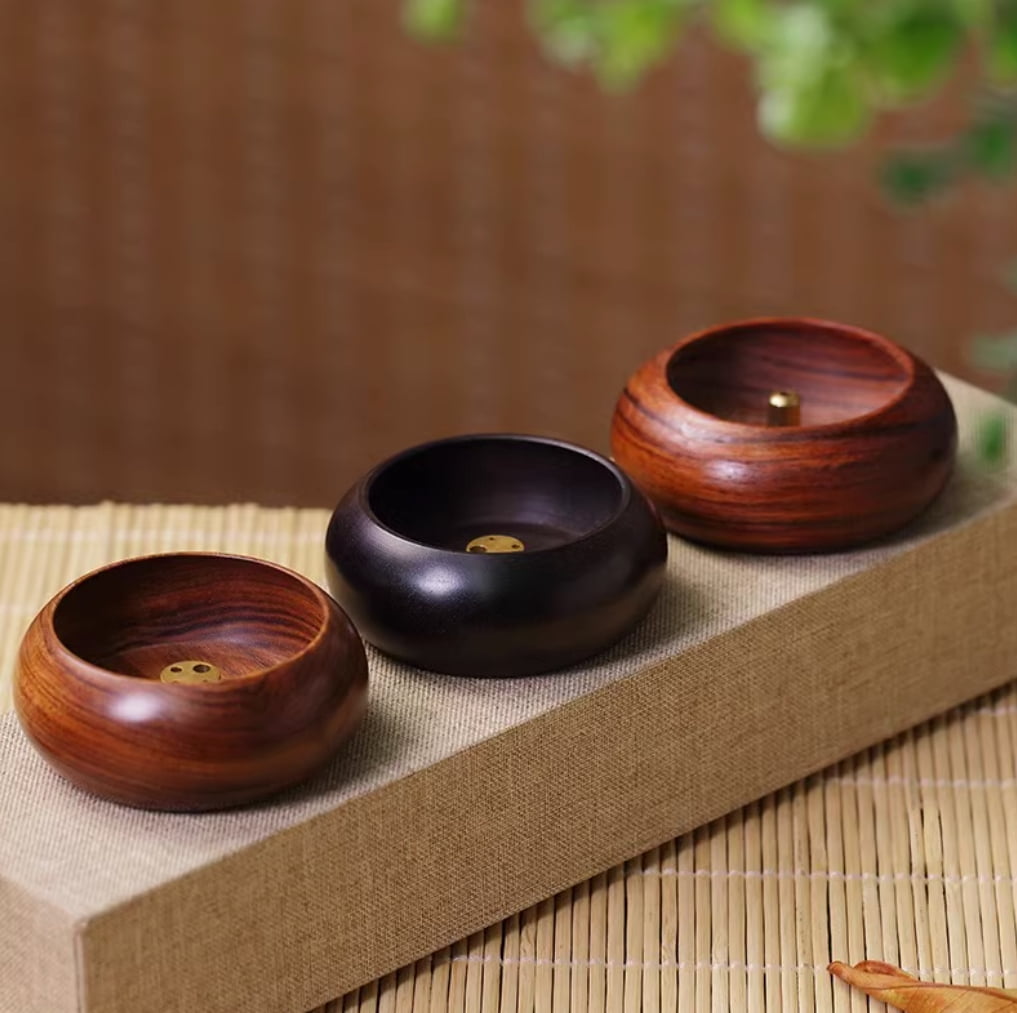 Red & Black Sandalwood Mini Incense Holder