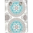 thumbnail image 4 of Driftaway Bella Room Darkening Grommet Unlined Window Curtains, Set Of Two Panels, Each 52”X84” (Aqua/Gray), 4 of 5