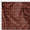 thumbnail image 4 of Soimoi Red Modal Satin Fabric Snowflake & Red Berries Fruits Printed Fabric 1 Yard 42 Inch Wide, 4 of 6