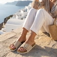 thumbnail image 3 of Cushionaire Leeds 100% Genuine Leather Suede Womens Sandals, Comfortable Slides for Women with Adjustable Statement Buckle, 3 of 21