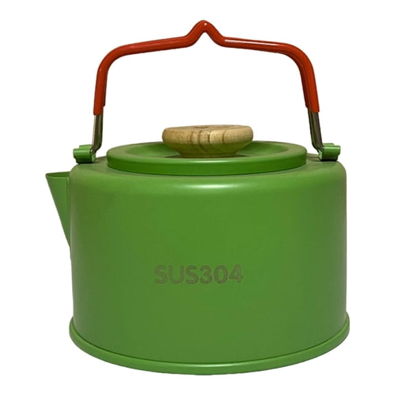 yotijay Camping Kettle 1.2L Outdoor Hiking Kettle Camping Tea Kettle Camp Tea Coffee Pot green