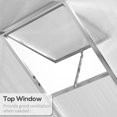 thumbnail image 6 of 6x8 FT Walk-in Polycarbonate Greenhouse with Roof Vent for Ventilation & Rain Gutter, Hobby Greenhouse for Winter, 6 of 7