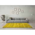 thumbnail image 3 of Ahgly Company Machine Washable Indoor Square Persian Yellow Traditional Area Rugs, 4' Square, 3 of 4