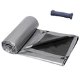 thumbnail image 2 of Heavy Duty Poly Tarp 6.6' x 9.8', 12 Mil Waterproof PE Tarpaulin with Grommets - UV Resistant & Tear Resistant, Multipurpose Protective Cover for Canopy Pool RV Camping Tent, Silver/Black, 2 of 8