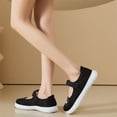 thumbnail image 5 of IEMIEMIEM Womens Orthopedic Shoes Arch Support Sneakers Lightweight Slip on Non Slip Walking Shoes Knitted Mesh Stretch Soft 2026 Foam Shoes Black 7 Wide, 5 of 7