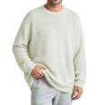 thumbnail image 2 of Men's Waffle Knit Sweater Crewneck Pullover Sweaters, 2 of 8