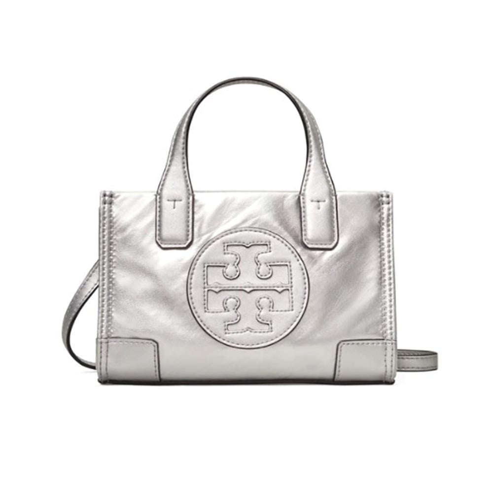tory burch metallic ella tote