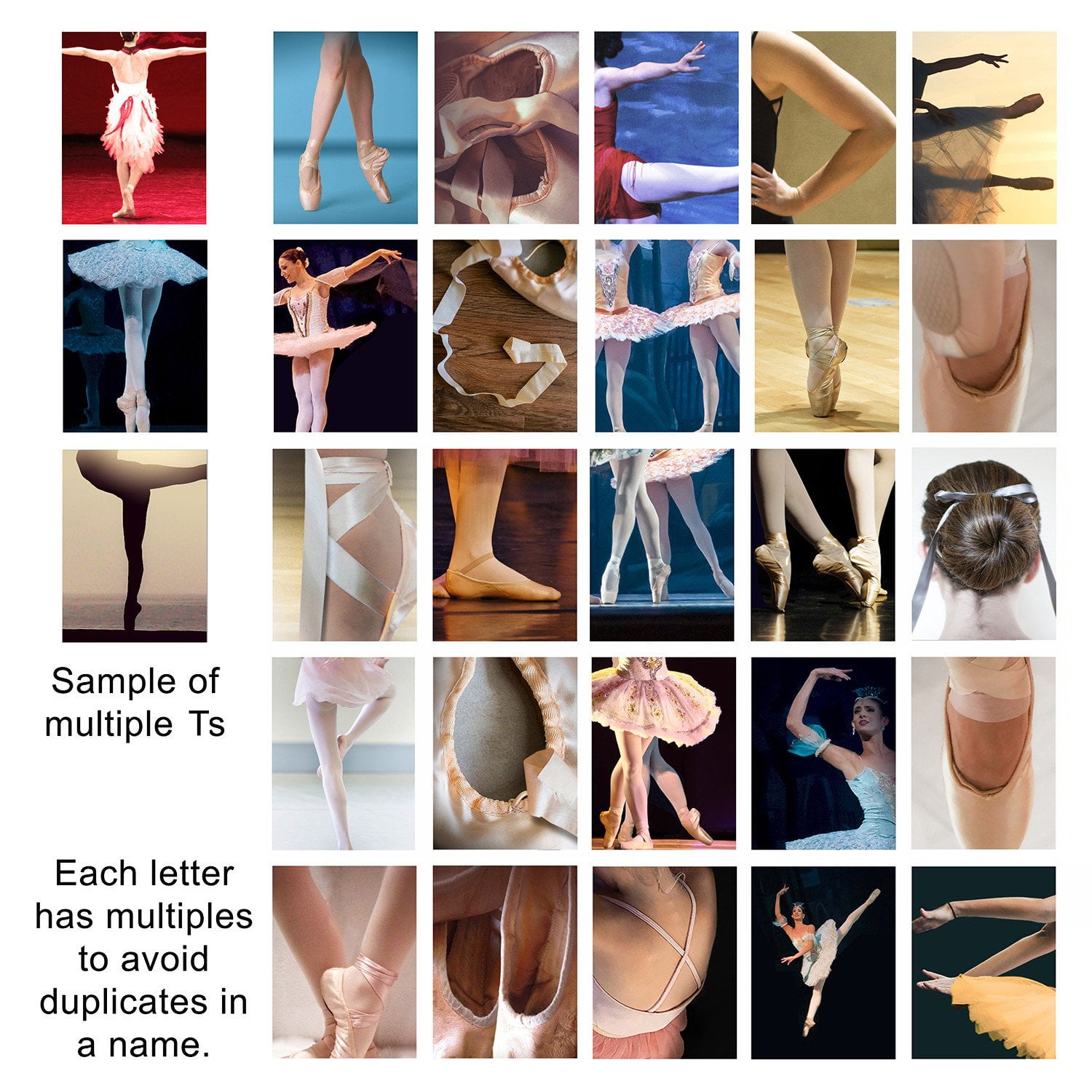 Personalized Dance Ballet Name Canvas Wall Art, Live Previews, Choose Each Photo, Multiple Options