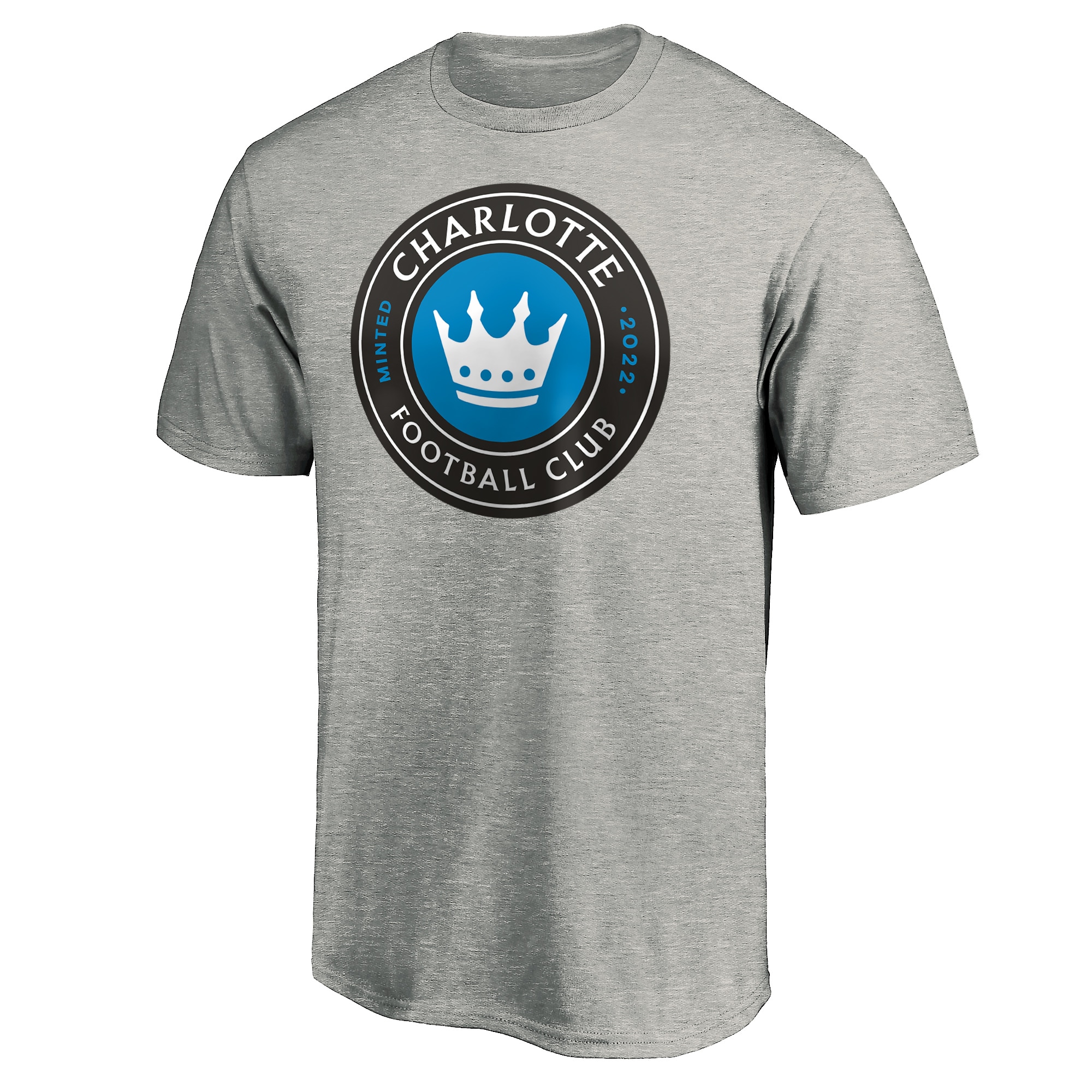 Men's Fanatics Branded Heathered Gray Charlotte FC Primary Logo Team T-Shirt - image 2 of 3