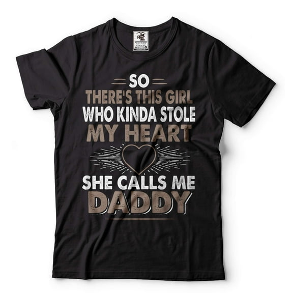 Mens Daddy T-shirt She Calls Me Daddy Shirt Daughter Dad T-Shirt Dad Father Daughter Tees