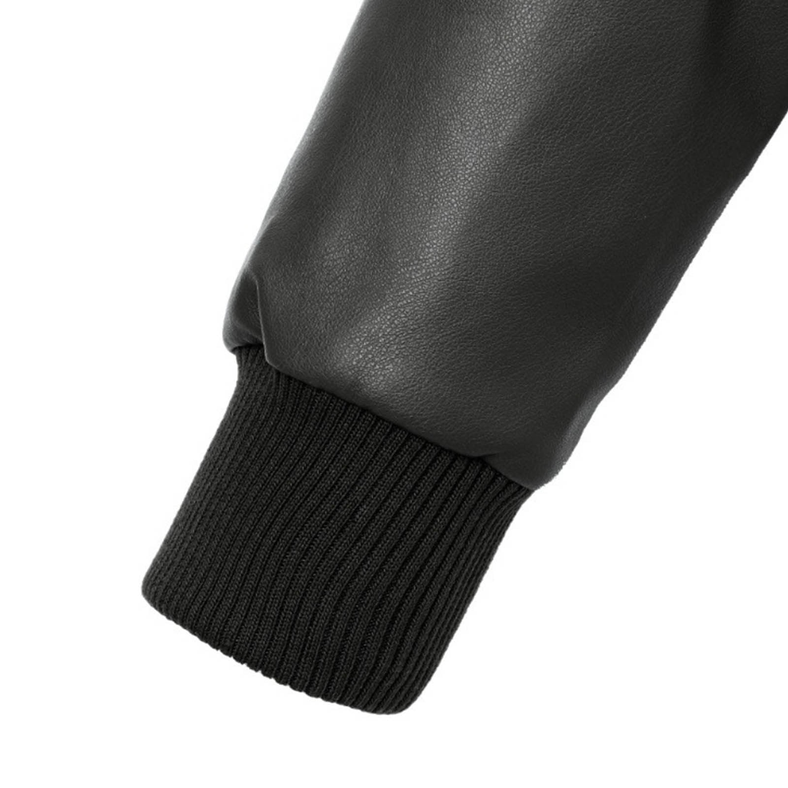 Great Gifts for Less Ofreoo Womens SolidStand Collar Long Sleeved Hooded Leather Jacket Long Sleeved Hooded Leather Coat Womens Tops
