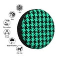 thumbnail image 4 of Haiem Spare Tire Cover , Wheel Cover with Green and Black Houndstooth printed, Camper Spare Tire Cover Fit for Jeep Wrangler Rv SUV Truck Travel Trailer-16 inch, 4 of 6