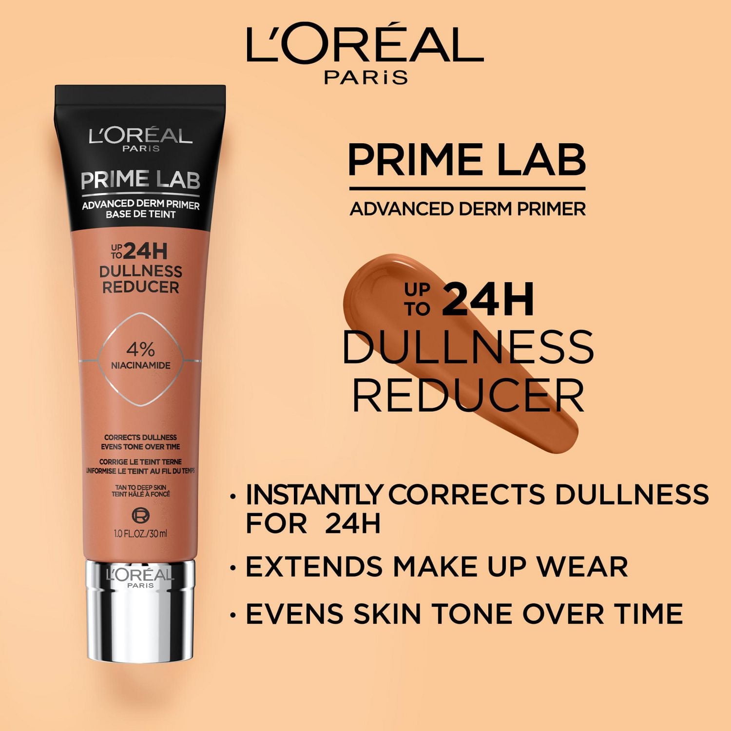 L'Oréal Paris Base de Teint Prime Lab 24h Base de teint transformatrice