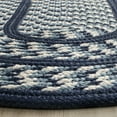 thumbnail image 3 of SAFAVIEH Braided Tanisha Bordered Reversible Area Rug, Ivory/Navy, 2'6" x 4' Oval, 3 of 10