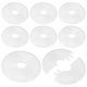 thumbnail image 1 of Uxcell 8Pack ABS Redonda Autoadhesiva Brida de Pared Dividida, 17mm ID 70mm OD Cubierta de Tubería Blanca, 1 of 6