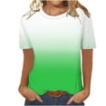 thumbnail image 1 of Tops Florales para las Mujeres Impreso Suéter Cuello Redondo Manga Corta, Ligero Y Casual Tops Cortos para las Mujeres, 1 of 8