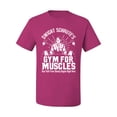 thumbnail image 2 of Dwight Schrute's Gym for Muscles Pop Culture Men's Graphic T-Shirt, Fuschia, Large, 2 of 3