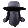 thumbnail image 2 of Mens Women Outdoor Sport Fishing Hiking Hat UV Protect Face Neck Flap Sun Cap, 2 of 4