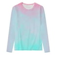 thumbnail image 3 of TAGOLD Womens 3/4 Long Sleeve Summer Tops, Fashion Women's Summer Round-Neck Long Sleeve Print Casual Outing Blouses Tops, 3 of 3