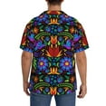 thumbnail image 5 of KLL Colorful Floral Print Men's Shirt Short Sleeve Button Down Summer Cuba Beach Shirts- X-Large, 5 of 7