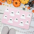 thumbnail image 5 of Halloween Bathroom Decor Bath Mat Spooky Ghosts Gothic Home Decor Black Rugs Entrance Mats for Bedroom, Living Home Decoration 31x19 Inches,Pink, 5 of 6