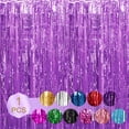 thumbnail image 2 of Langgg 6.5ft Fringe Curtain 0pcs Streamers Party Decorations Tinsel Curtain Backdrop Purple 6.5ft 5Set, 2 of 6