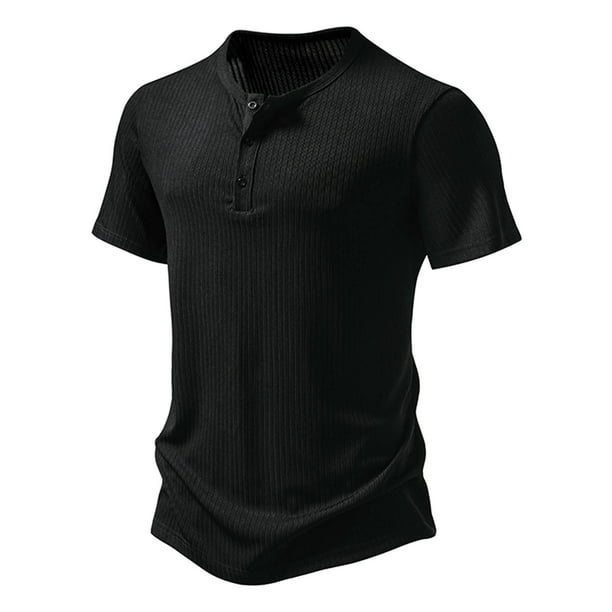 pstuiky camisetas para hombre, Camiseta de manga corta con cuello redondo y estampado liso para hombre camisas casuales para hombre m