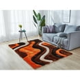 thumbnail image 5 of MDA Rugs Mateos Collection Geometric Orange/Brown Area Rug 7' Round 6' Round Round, 5 of 5
