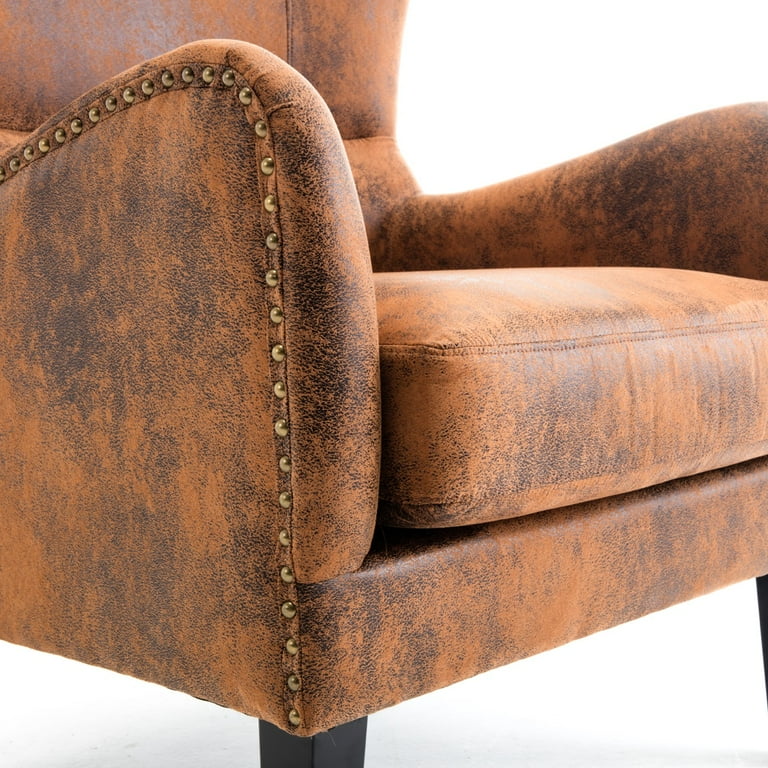 Rust wingback chair new arrivals