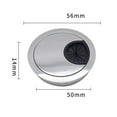 thumbnail image 5 of Sheng Yi Home Improvement,Hardware,50mm 60mm 80mm Desk Metal Grommet Table Cable Tidy Wire Hole Cover Chrome Brush, 5 of 10